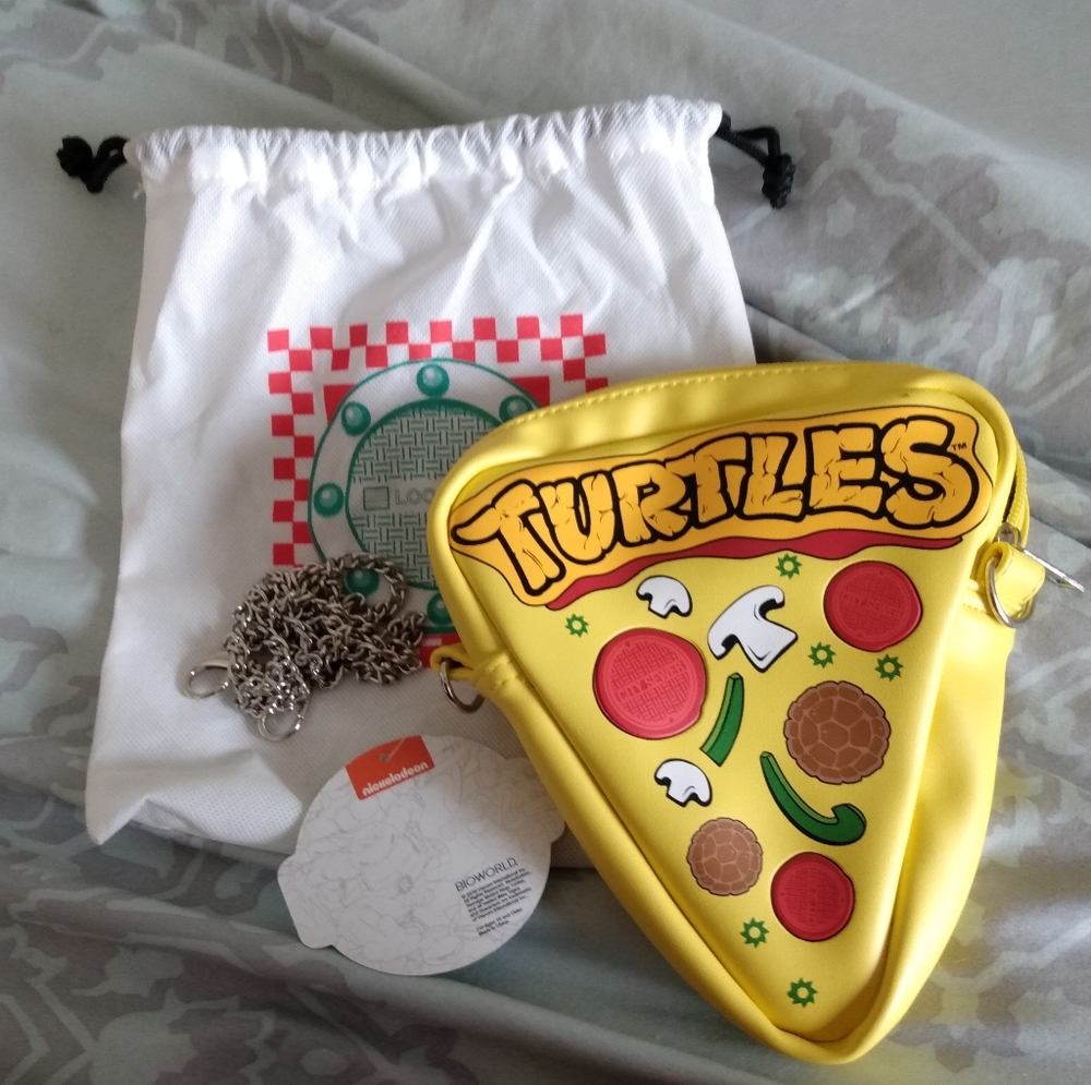 TMNT crossbody pizza purse